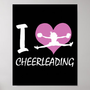 Ich liebe Cheerleading Süßes Cheerleading-Geschenk Poster