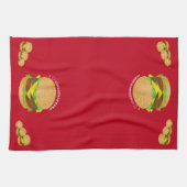 Ich liebe Cheeseburger Geschirrtuch (Horizontal)