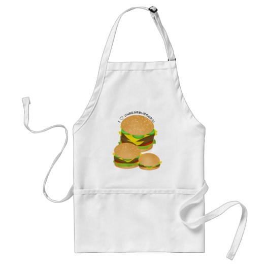 Ich liebe Cheeseburger Schürze (Vorne)