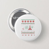 Ich Liebe Chemie zu lehren Weihnachtsgeschenk Button (Vorne & Hinten)