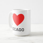 Ich liebe Chicago Kaffeetasse (Vorderseite Links)