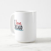 Ich liebe Chicago Kaffeetasse (Vorderseite Links)