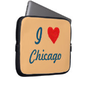 ICH LIEBE Chicago Laptopschutzhülle (Vorne Rechts)