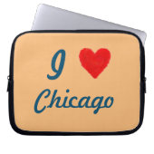 ICH LIEBE Chicago Laptopschutzhülle (Vorderseite)