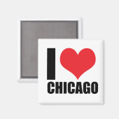 Ich liebe Chicago Magnet (Vorderseite/Rückseite)