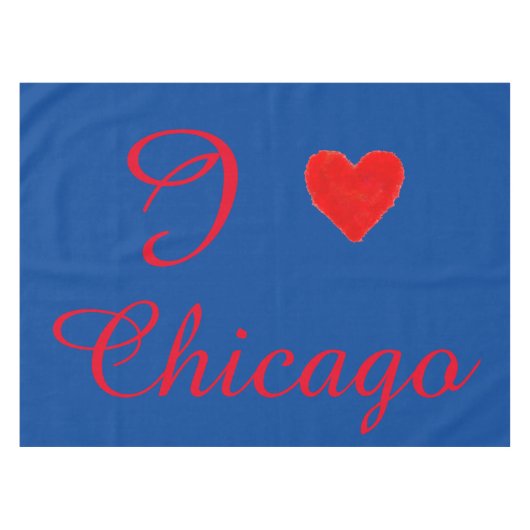 ICH LIEBE Chicago Tischdecke (Vorderseite (Horizontal))