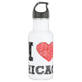 Ich-Liebe-Chicago Trinkflasche (Vorderseite)