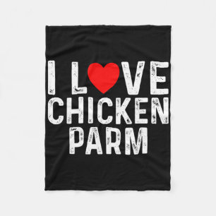 Ich liebe Chicken Parm Liebhaber Lustige italienis Fleecedecke