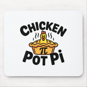 Ich liebe Chicken Pot Pi Math Food Pun Mousepad