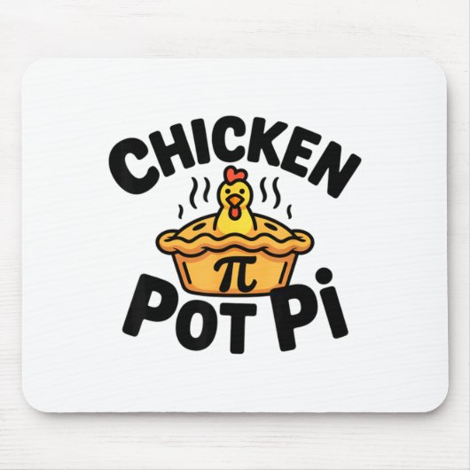 Ich liebe Chicken Pot Pi Math Food Pun Mousepad (Vorne)