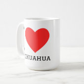 Ich liebe Chihuahua Kaffeetasse (Vorderseite Links)