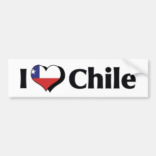 Ich liebe Chile-Flagge Autoaufkleber