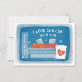 Ich Liebe Chillin' mit dir Eiswürfel Valentine Einladung (Vorderseite)