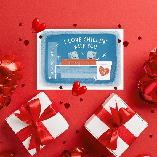 Ich Liebe Chillin' mit dir Eiswürfel Valentine Einladung