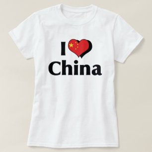 Ich liebe China-Flagge T-Shirt