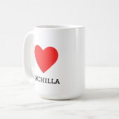 Ich liebe Chinchilla Kaffeetasse (Vorderseite Links)