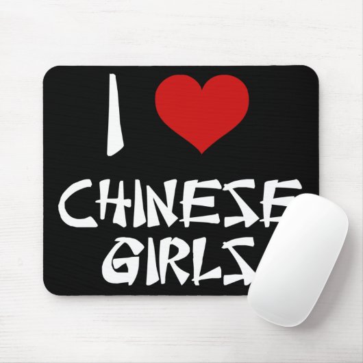 Ich Liebe chinesische Mädchen Mousepad (Mit Mouse)