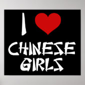 Ich Liebe chinesische Mädchen Poster (Vorne)