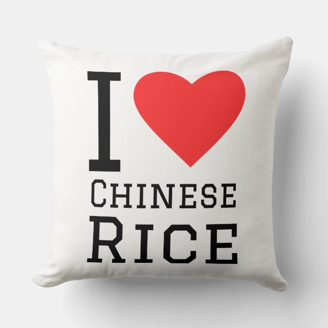 Ich liebe chinesischen Reis Kissen (Vorderseite)