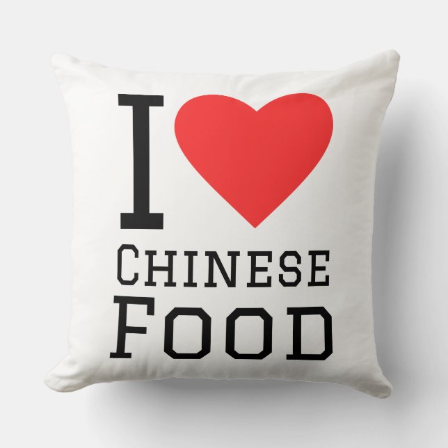 Ich liebe chinesisches Essen Kissen (Vorderseite)