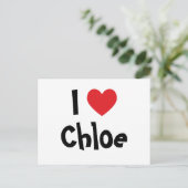 Ich liebe Chloe Postkarte (Stehend Vorderseite)