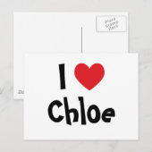 Ich liebe Chloe Postkarte (Vorne/Hinten)