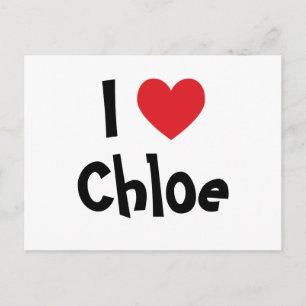 Ich liebe Chloe Postkarte