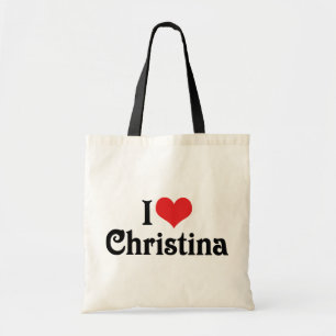 Ich liebe Christina Tragetasche