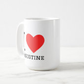 Ich liebe Christine Kaffeetasse (Vorderseite Links)
