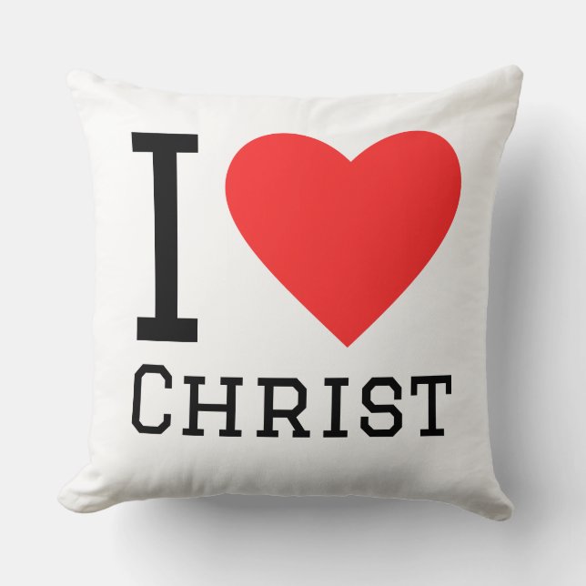 Ich liebe Christus Kissen (Vorderseite)