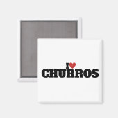 Ich liebe Churros Magnet (Vorderseite/Rückseite)