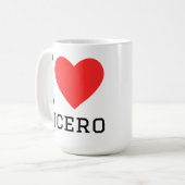 Ich liebe Cicero  Kaffeetasse (Vorderseite Links)