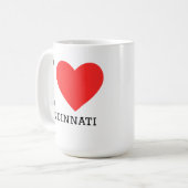 Ich liebe Cincinnati Kaffeetasse (Vorderseite Links)