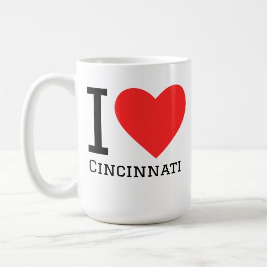 Ich liebe Cincinnati Kaffeetasse (Links)