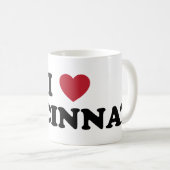 Ich liebe Cincinnati Ohio Kaffeetasse (VorderseiteRechts)