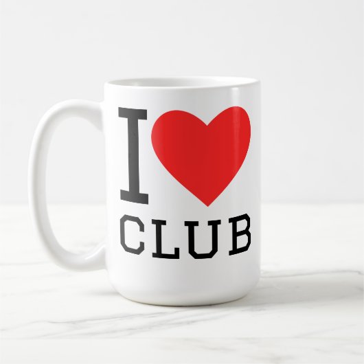 Ich liebe Club Kaffeetasse (Links)