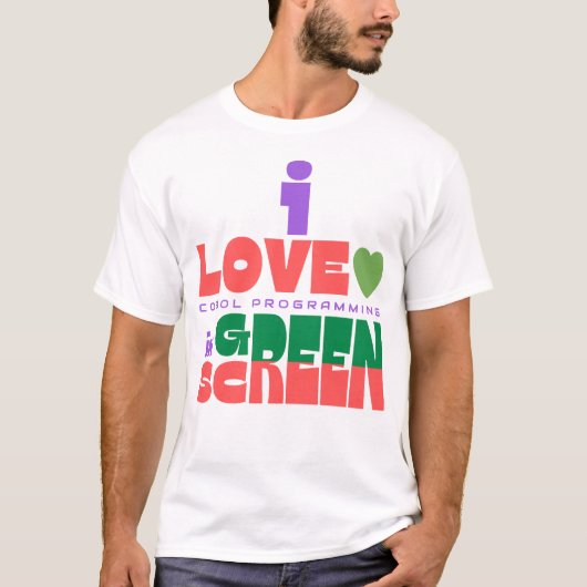 Ich liebe Cobol-Programmierung im Green Screen T-Shirt (Vorderseite)