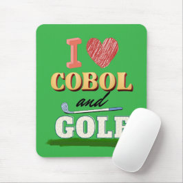 Ich liebe Cobol-Programmierung und Golf Mousepad