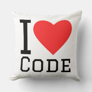 Ich liebe Code Kissen