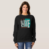 Ich liebe Code Programmierer Webentwickler Sweatshirt (Vorne ganz)