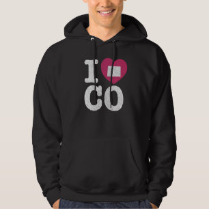 Ich liebe Colorado Bergstaat Rocky Mountains Skifa Hoodie
