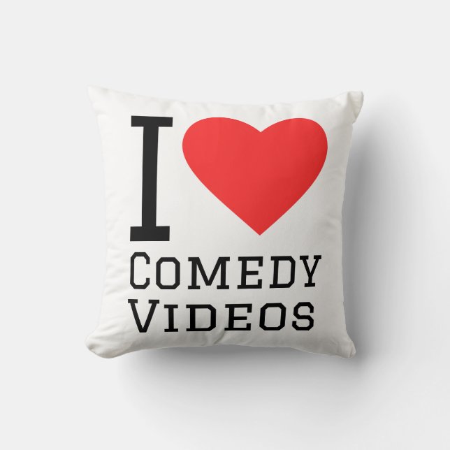 ich liebe Comedy-Videos Kissen (Vorderseite)