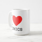 Ich liebe Comics Kaffeetasse (Vorderseite Links)