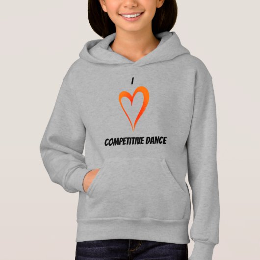 Ich liebe Competitive Dance - Kinder Pullover Hood (Vorderseite)