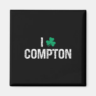 Ich liebe Compton Shamrock Kleeblatt St. Patrick's Magnet