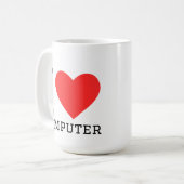 Ich liebe Computer Kaffeetasse (Vorderseite Links)