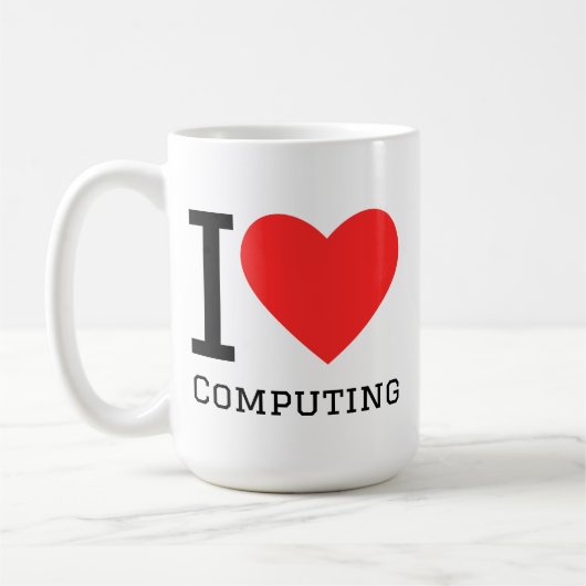 Ich liebe Computertechnik Kaffeetasse (Links)