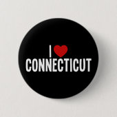 Ich liebe Connecticut-Rundbutton Button (Vorderseite)
