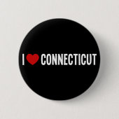 Ich liebe Connecticut-Rundbutton Button (Vorderseite)