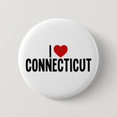 Ich liebe Connecticut-Rundbutton Button (Vorderseite)